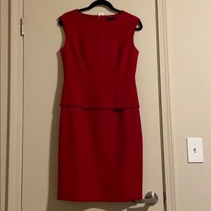 Brooks Brothers Red Peplum Dress